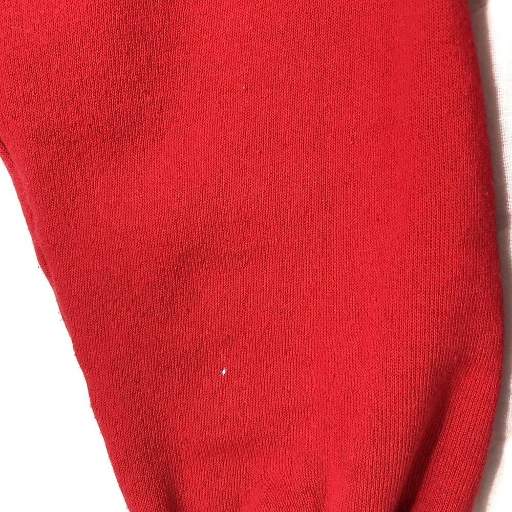 Hanes Her Way‎ Sweatshirt Women XL Red White Christmas Snowman 